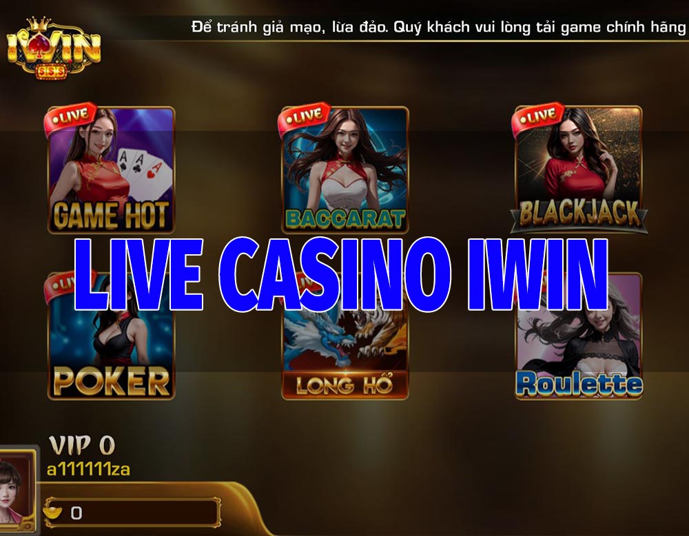 Sảnh game Live Casino tại nhà cái iWin