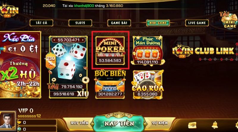 Mini Poker Iwin – Tựa game độc đáo trên cổng game Iwin
